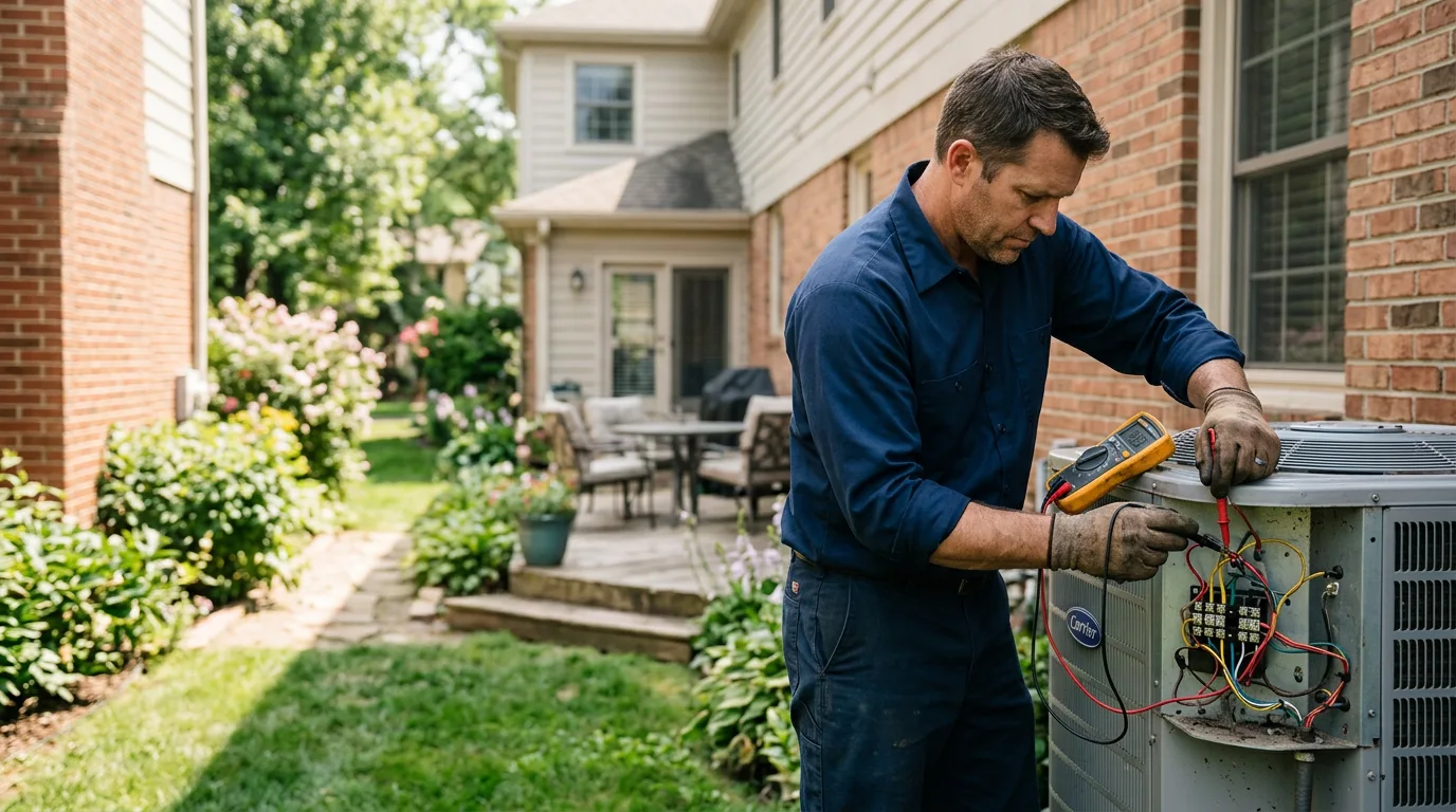 HVAC technician working near Wild Rose, WI